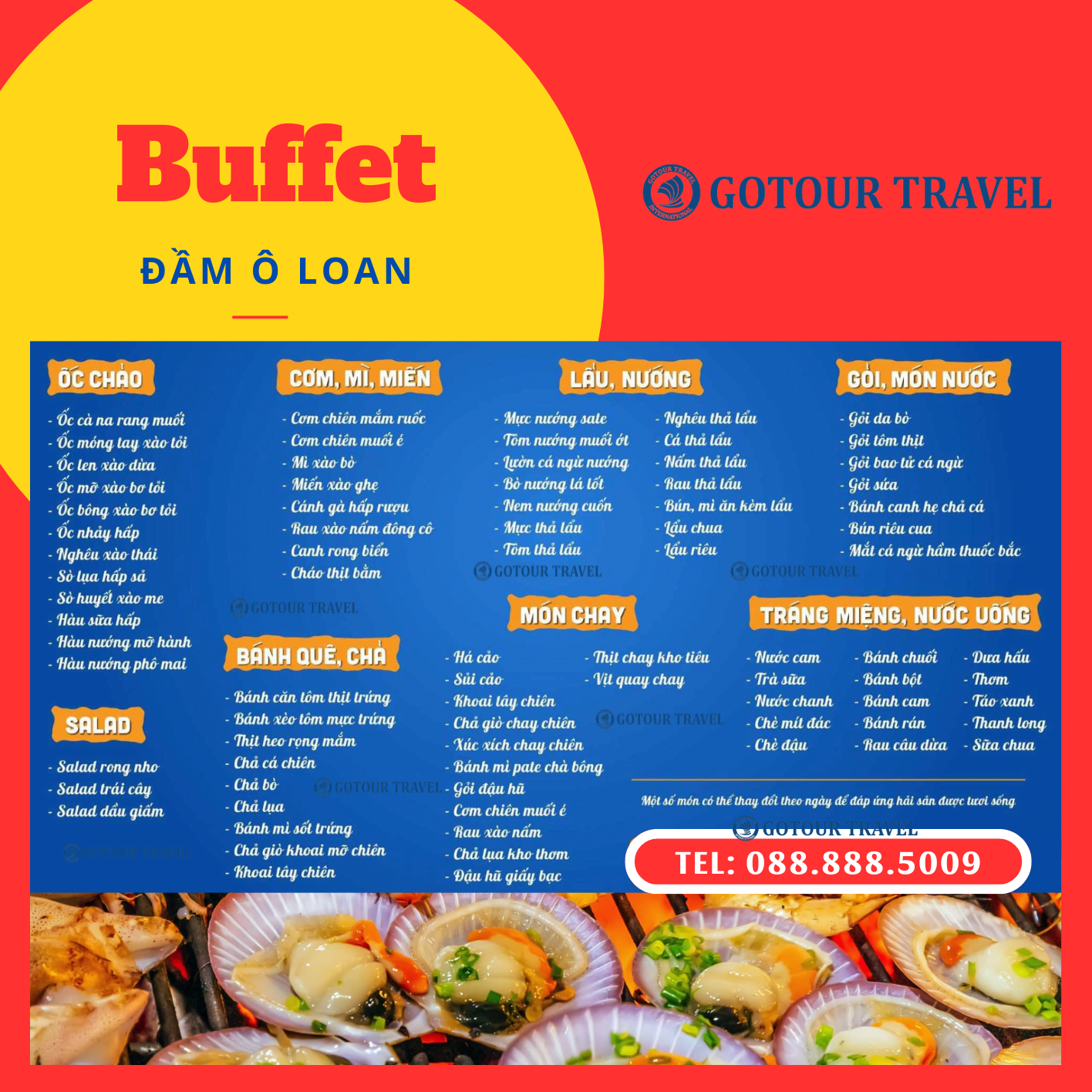 Buffet Đầm Ô Loan - Gotour 